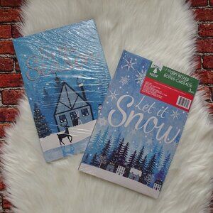 💰3/$25  2-Pack (6 Boxes) Christmas House Gift Boxes Blue Snow